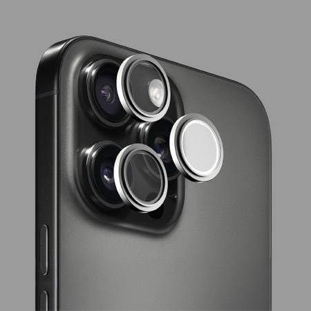 Glass for Apple iPhone 16 Pro/ 16 Pro Max camera lens silver by Hammer Glass