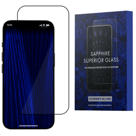 Szkło szafirowe 100% szafir Hammer Glass do Apple iPhone 14 Pro Max, twardość 9H+